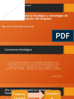 Conciencia Fonológica y Estrategias de Estimulación Del Lenguaje