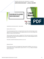 IGNORANTIA JURIS NON EXCUSAT - LEGAL MAXIM - Our Legal World