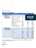 Material Approximate Cost Estimate