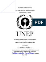 Refrigerants For Deep Mines, in TEAP 2010 Progress Report, Volume 1 (Decisions XXI-9 and XIX-8 Task Force Reports), UNEP, 2010.05