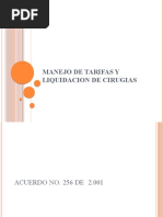 Manejo de Tarifas y Liquidacion de Cirugias Iss 2001