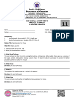 Shs Answer Sheet Template For Pr1 Module 9