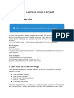 How To Write A Business Email in English PDF