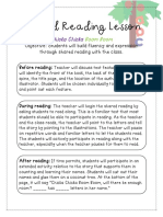 Shared Reading Lesson and Reflection