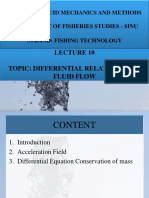 Topic: Differential Relation For A Fluid Flow