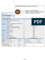 TECHNICAL SPECIFICATION OF 1x185rm NYY 0.6/1.0 (1.2) KV Cable