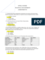 Nptel Course Financial Management Assignment Ii: Liabilities Rs. (Million) Asset Rs. (Million)