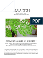 Comment Soigner La Sinusite ? Savoir Vivre Spiritualité PDF