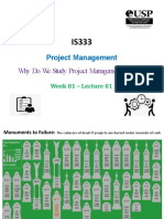 Lecture 01 - Why Do We Study Project Management