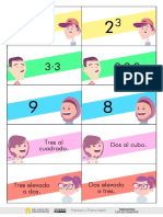 Tarjetas Potencias Matemáticas Sexto Primaria Juego Recursosep PDF