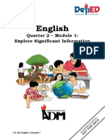 English: Quarter 2 - Module 1: Explore Significant Information