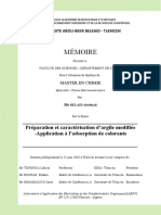 Preparation Et Caracterisation Dargile Modifiee PDF