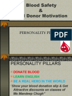 Blood Safety & Blood Donor Motivation: Personality Pillars