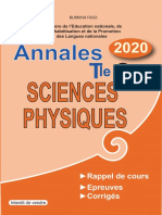 Annales Sciences Physiques Tle Ce