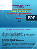 Universidad Nacional Federico Villarreal: Epistemología y Metodología de La Investigación