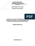 Diseño Hidraulico Ptar Barrio La Union, San Martin PDF