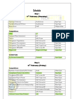 Schedule: Day 1 17 February (Thursday)