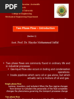 Asst. Prof. Dr. Hayder Mohammad Jaffal: Two Phase Flow - Introduction