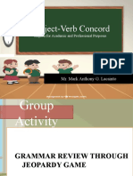 Subject-Verb Concord: English For Academic and Professional Purposes