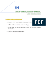 Paragraph Writing, Correct Spelling, and Punctuations