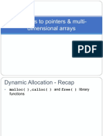 Pointers To Pointers & Multi-Dimensional Arrays