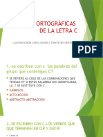 Reglas Ortogràficas de La Letra C