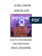 Paul Voodini - Psychic Show Cancelled!