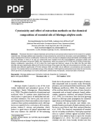 Cytotoxicity and Effect of Extraction Methods On The Chemical Composition of Essential Oils of Moringa Oleifera Seeds