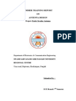 Summer Training Report ON Antenna Design: Project: Patch Circular Antenna