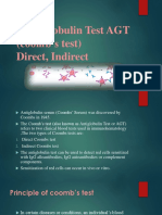 Anti-Globulin Test AGT (Coomb's Test) Direct, Indirect