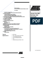 Single-Chip MP3 Decoder With Full Audio Interface AT83SND2CMP3