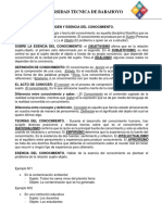 Origen y Esencia Del Conocimiento PDF