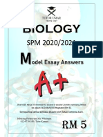 BIO - SPM 2020 Model Answers - Predicted Questions