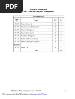 Scheme of Examination MBA (Software Enterprise Management) : Second Semester Code No. Paper L/P CR