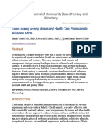 Death Anxiety Among Nurses and Health Care Professionals: A Review Article