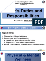 TDC-15-S-06 Driver's Duties and Responsibilities