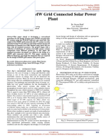 Design of 50 MW Grid Connected Solar Power Plant