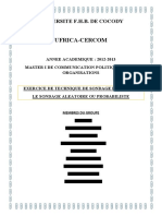 Exposé UFRICA Sondage Probabiliste