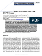 Value Chain Analysis of Goat in South Omo Zone, SNNPR, Ethiopia