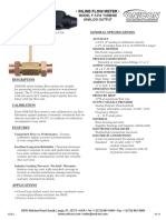 Inline Flow Meter - : Model F-1310 Turbine Analog Output