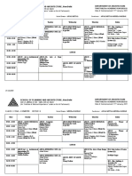 School of Planning and Architecture, New Delhi Laln Ds Vf/Kfu E Ds RGR JK'V H Egùo DK Lalfkku Time Table For Academic Year 2021-22