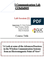 Lab Session (1) : Supervisor: Dr. Hany Hammad Tas: Yasmine Abdalla