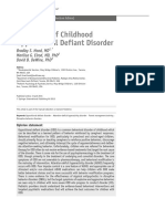 Treatment of Childhood Oppositional Defiant Disorder: Bradley S. Hood, MD Marilisa G. Elrod, MD, PHD David B. Dewine, PHD