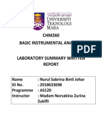 CHM260 Lab Report Submission