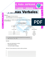 Ficha Verbos Simples y Compuestos para Quinto de Primaria PDF