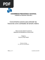 Conocimientos Previos para Entender Las Fracciones Como Cantidades de Tamaño Relativo PDF