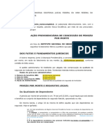 Petição Inicial. Pensão Por Morte. Contribuições Abaixo Do Salário Mínimo. Complementação, Agrupamento Ou Compensação Pelos Dependentes. - 06-01-2021