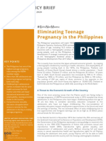 Eliminating Teenage Pregnancy in The Philippines: Policy Brief