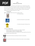 Unit 2 Reading Signs and Notices