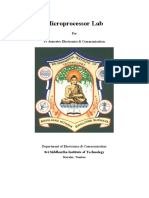 Microprocessor Lab: For IV Semester Electronics & Communication